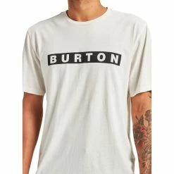 T-shirts BURTON VAULT SS STOUT WHITE 23 Blanc / Noir -Vêtements casual Homme Soldes Boutique 9 114099 vault ss stout white 20376107 100 04