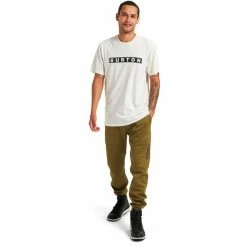 T-shirts BURTON VAULT SS STOUT WHITE 23 Blanc / Noir -Vêtements casual Homme Soldes Boutique 9 114099 vault ss stout white 20376107 100 05