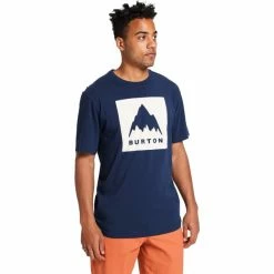 T-shirts BURTON CLASSIC MOUNTAIN HIGH SS DRESS BLUE 23 Bleu / Blanc