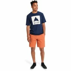 T-shirts BURTON CLASSIC MOUNTAIN HIGH SS DRESS BLUE 23 Bleu / Blanc -Vêtements casual Homme Soldes Boutique 9 114110 classic mountain high ss dress blue 20377106 400 05