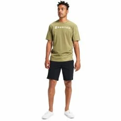 T-shirts BURTON HORIZONTAL MOUNTAIN SS MARTINI OLIVE 23 Vert -Vêtements casual Homme Soldes Boutique 9 114114 20383104 300 05