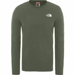 T-shirts THE NORTH FACE M L/S RED BOX TEE-EU THYME 23 Vert