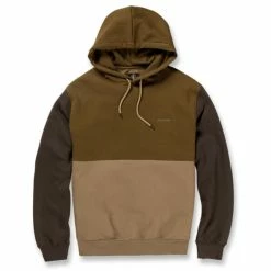 Sweatshirts VOLCOM DIVIDED PO SERVICE GREEN 23 Vert / Marron