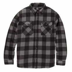 Chemises VOLCOM BOWERED FLEECE LS PEWTER 23 Gris / Noir