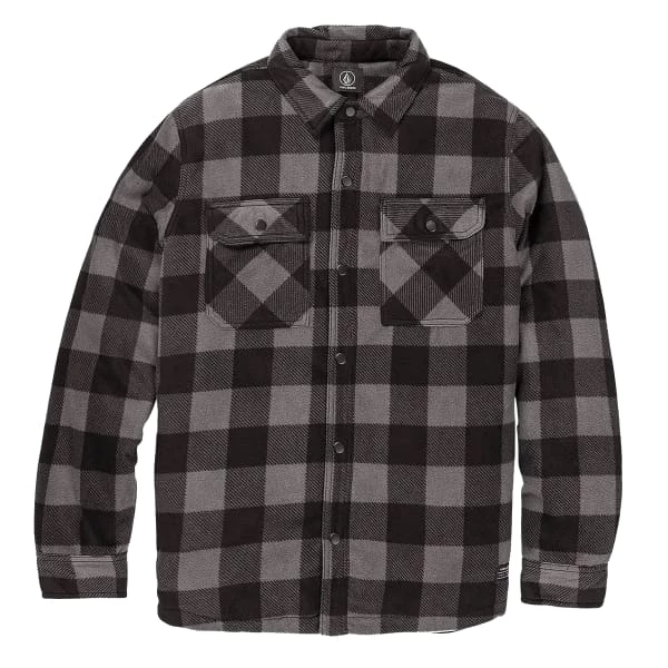 Chemises VOLCOM BOWERED FLEECE LS PEWTER 23 Gris / Noir 3 Chemises VOLCOM BOWERED FLEECE LS PEWTER 23 Gris / Noir