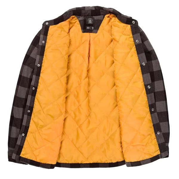 Chemises VOLCOM BOWERED FLEECE LS PEWTER 23 Gris / Noir 5 Chemises VOLCOM BOWERED FLEECE LS PEWTER 23 Gris / Noir – Image 3