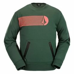 Sweatshirts VOLCOM LET IT STORM CREW MILITARY 23 Vert