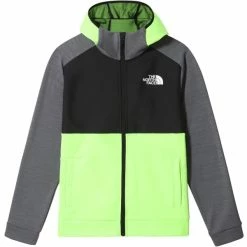 Vestes THE NORTH FACE M MA FZ FLEECE VDSGYDKHTR/SFTYGRN/TNFBLK 22 Gris / Vert / Noir