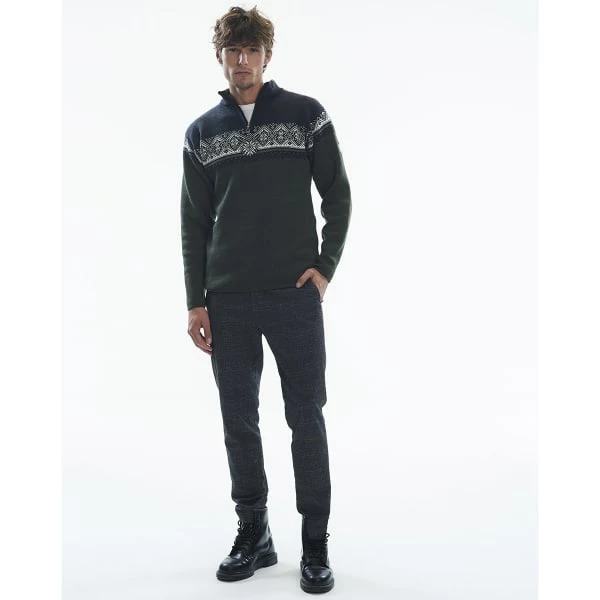 Pulls DALE OF NORWAY MORITZ M SWEATER DARKGREEN SMOKE DARKCHARCOAL 23 Vert / Bleu 5 Pulls DALE OF NORWAY MORITZ M SWEATER DARKGREEN SMOKE DARKCHARCOAL 23 Vert / Bleu – Image 3