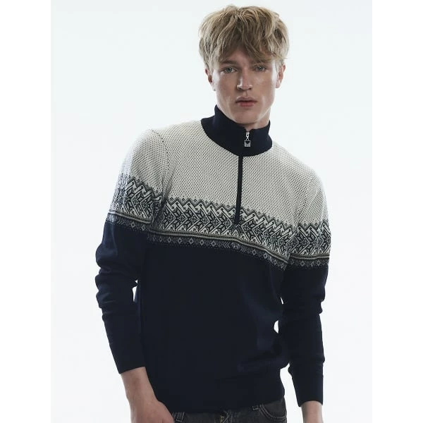 Pulls DALE OF NORWAY HOVDEN M SWEATER BLACK LIGHTCHARCOAL SMOKE 23 Blanc / Noir 4 Pulls DALE OF NORWAY HOVDEN M SWEATER BLACK LIGHTCHARCOAL SMOKE 23 Blanc / Noir – Image 2