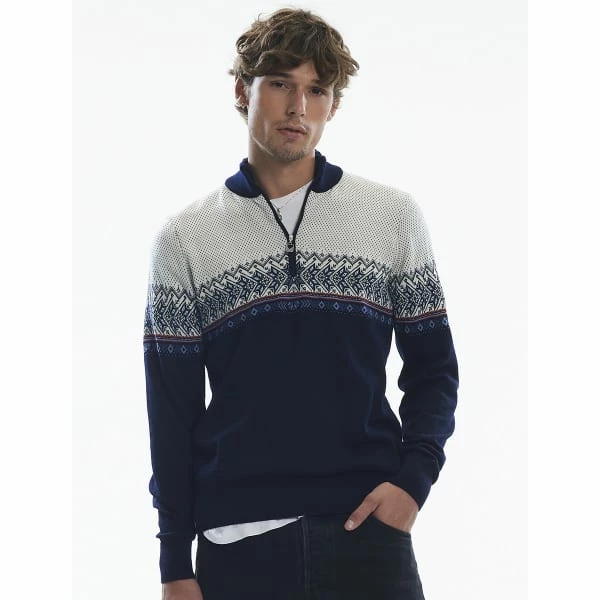 Pulls DALE OF NORWAY HOVDEN M SWEATER NAVY BLUESHADOW INDIGO 23 Bleu / Blanc 4 Pulls DALE OF NORWAY HOVDEN M SWEATER NAVY BLUESHADOW INDIGO 23 Bleu / Blanc – Image 2