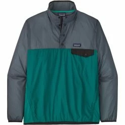 Pulls PATAGONIA M'S HOUDINI SNAP-T P/O BOREALIS GREEN 22 Gris / Vert