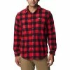 Chemises COLUMBIA FLARE GUN FLEECE OVER SHIRT MOUNTAIN RED CHECK 23 Rouge / Noir -Vêtements casual Homme Soldes Boutique 9 116896 1866624 613 01