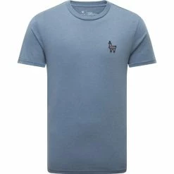 T-shirts TENTREE PERU EMBROIDERED LLAMA TSHIRT VINTAGE BLUE 23 Bleu