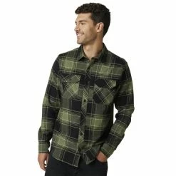 Chemises FOX TRAILDUST 2.0 FLANNEL ARMY 23 Vert / Noir