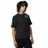 T-shirts FOX TOKSYK SS PREM TEE BLACK 23 Noir / Bleu -Vêtements casual Homme Soldes Boutique 9 118226 29777 001 01