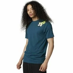 T-shirts FOX TOKSYK SS PREM TEE HEATHER MAUI BLUE 23 Bleu
