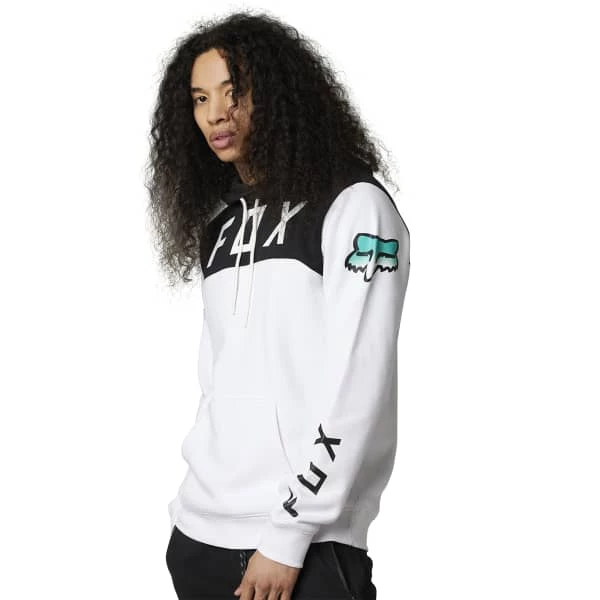 Sweatshirts FOX FGMNT PO FLEECE WHITE 23 Blanc / Noir 4 Sweatshirts FOX FGMNT PO FLEECE WHITE 23 Blanc / Noir – Image 2