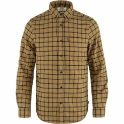 FJALLRAVEN Chemises FJÄLLRÄVEN ÖVIK FLANNEL SHIRT M BUCKWHEAT BROWN DARK NAVY 23 Marron
