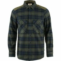 FJALLRAVEN Chemises FJÄLLRÄVEN ÖVIK TWILL SHIRT M DARK NAVY BASA 23 Vert / Bleu