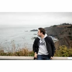 Sweatshirts HELLY HANSEN LOGO HOODIE GREY MELANGED 23 Gris -Vêtements casual Homme Soldes Boutique 9 38128 logo hoodie grey melanged 33977 949 05