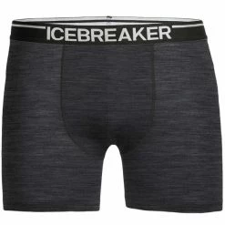 Sous Vêtements ICEBREAKER MENS ANATOMICA BOXERS JET HEATHER 23 Noir
