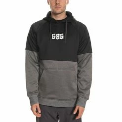 Sweatshirts 686 MNS LINK BONDED FLEECE PULLOVR BLACK COLORBLOCK 20 Noir / Gris -Vêtements casual Homme Soldes Boutique 9 64178 mns link bonded fleece pullovr black colorblock l9wcst07 blk 03