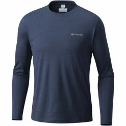 T-shirts COLUMBIA ZERO RULES LONG SLEEVE SHIRT CARBON HEATHER 22 Bleu