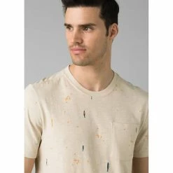 T-shirts PRANA AUXI CREW - SLIM STONE FISH 20 Beige -Vêtements casual Homme Soldes Boutique 9 72807 auxi crew slim stone fish m11191489 sf 04