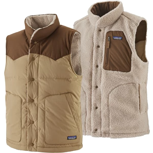 Vestes PATAGONIA M'S REVERSIBLE BIVY DOWN VEST CLASSIC TAN 23 Marron / Beige 3 Vestes PATAGONIA M'S REVERSIBLE BIVY DOWN VEST CLASSIC TAN 23 Marron / Beige