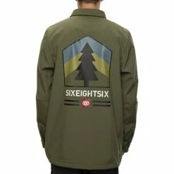 Vestes 686 MNS WATERPROOF COACHES JACKET SURPLUS GREEN 21 Vert -Vêtements casual Homme Soldes Boutique 9 80860 mns waterproof coaches jacket surplus green m0wcst01 sug 03