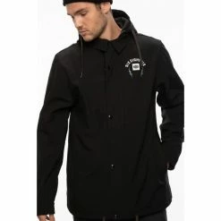 Vestes 686 MNS WATERPROOF COACHES JACKET BLACK 21 Noir -Vêtements casual Homme Soldes Boutique 9 80861 mns waterproof coaches jacket black m0wcst01 blk 04