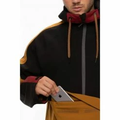 Vestes 686 MENS WATERPROOF ANORAK GOLDEN BROWN CLRBLK 21 Marron / Noir -Vêtements casual Homme Soldes Boutique 9 80862 mens waterproof anorak golden brown clrblk m0wcst02 gobc 06