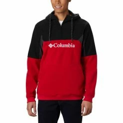 Sweatshirts COLUMBIA COLUMBIA LODGE™ II FLEECE HOODIE MOUNTAIN RED BLACK 21 Rouge / Noir
