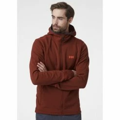 Sweatshirts HELLY HANSEN POWER STRETCH PRO GLACIER HOOD REDWOOD MELANGE 21 Marron -Vêtements casual Homme Soldes Boutique 9 84936 power stretch pro glacier hood redwood melange 51886 793 03
