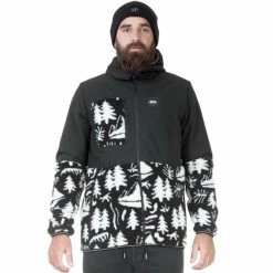 Vestes PICTURE SIMON JKT CAMP MEN 21 Blanc / Noir -Vêtements casual Homme Soldes Boutique 9 85294 smt065 a 03