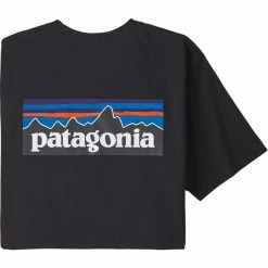 T-shirts PATAGONIA M'S P-6 LOGO RESPONSIBILI-TEE BLACK 23 Noir -Vêtements casual Homme Soldes Boutique 9 85585 38504 blk 04