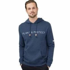 Sweatshirts TENTREE M PLANT AND PROTECT HOODIE DRESS BLUE HEATHER 21 Bleu
