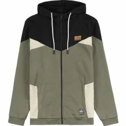 Sweatshirts PICTURE FRANKY ZIP HOODIE DUSTY OLIVE 22 Vert / Noir