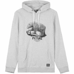 Sweatshirts PICTURE D&S BEAR HOODIE GREY MELANGE 22 Gris