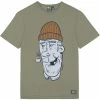 T-shirts PICTURE PIPE TEE DUSTY OLIVE 22 Vert -Vêtements casual Homme Soldes Boutique 9 91198 mts880 b 01