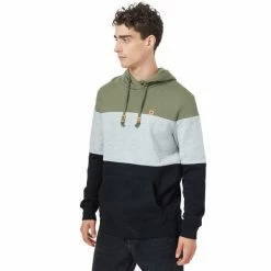 Sweatshirts TENTREE TREEFLEECE BLOCKED REYNARD HOODIE LICHEN GREEN / HI RISE GREY HEATHER / METEORITE BLACK 22 Gris / Noir / Vert