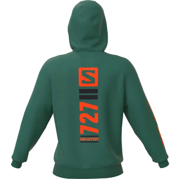 Sweatshirts SALOMON OUTLIFE 727 HOODY PACIFIC/STORM 21 Vert 4 Sweatshirts SALOMON OUTLIFE 727 HOODY PACIFIC/STORM 21 Vert – Image 2