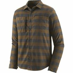 Chemises PATAGONIA M'S CANYONITE FLANNEL SHIRT BEND: MULCH BROWN 22 Bleu / Marron