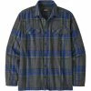 Chemises PATAGONIA M'S L/S ORGANIC COTTON MW FJORD FLANNEL SHIRT EDGE: BLACK 22 Bleu / Gris / Vert -Vêtements casual Homme Soldes Boutique 9 92791 m s l s organic cotton mw fjord flannel shirt edge black 42400 edbk 01
