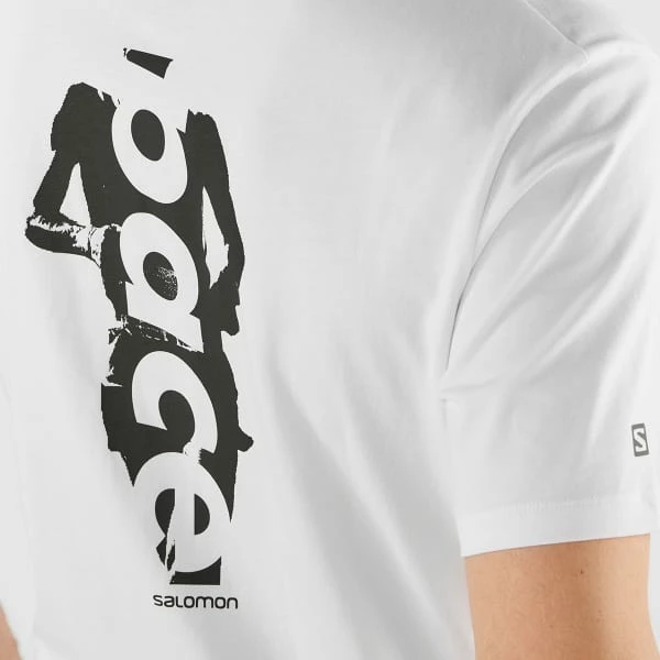 T-shirts SALOMON T SHIRT OUTLIFE GRAPHIC PACE SS T WHITE 21 Blanc 4 T-shirts SALOMON T SHIRT OUTLIFE GRAPHIC PACE SS T WHITE 21 Blanc – Image 2
