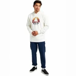 Sweatshirts BURTON UNDERHILL PULLOVER HOODIE STOUT WHITE 22 Blanc -Vêtements casual Homme Soldes Boutique 9 95721 underhill pullover hoodie stout white 19681104 100 03