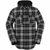 Vestes VOLCOM FIELD INS FLANNEL JACKET BLACK 22 Noir / Blanc -Vêtements casual Homme Soldes Boutique 9 95829 field ins flannel jacket black g1652200 blk 01