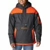 Vestes COLUMBIA CHALLENGER PULLOVER SHARK, RED QUARTZ 22 Gris / Orange -Vêtements casual Homme Soldes Boutique 9 95857 challenger pullover shark red quartz 1698431 009 01