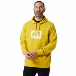 Sweatshirts HELLY HANSEN BOX HOODIE ANTIQUE MOSS 22 Jaune -Vêtements casual Homme Soldes Boutique 9 96657 box hoodie antique moss 53289 380 03